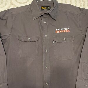 Twisted X Charcoal Men's Work Shirt